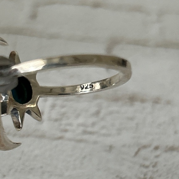 Sterling Silver Turquoise Sun and Moon Ring NWOT - Picture 12 of 16